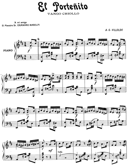 partitura El Porteñito