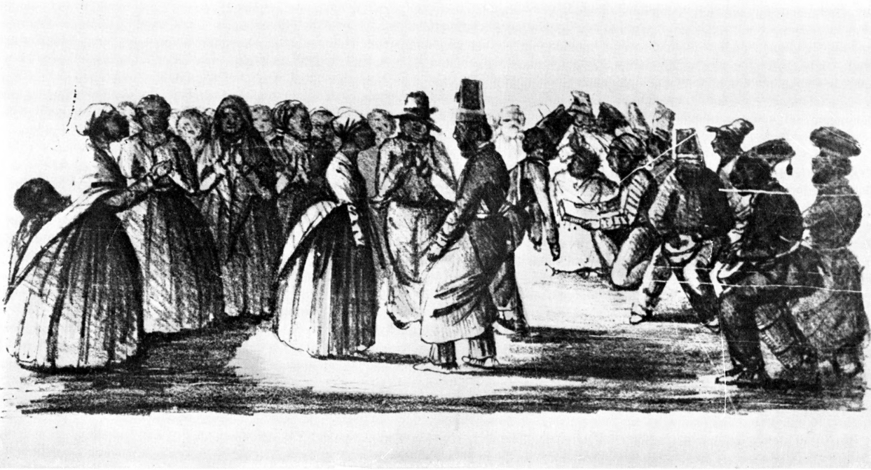 litografia di un candombe - 1843