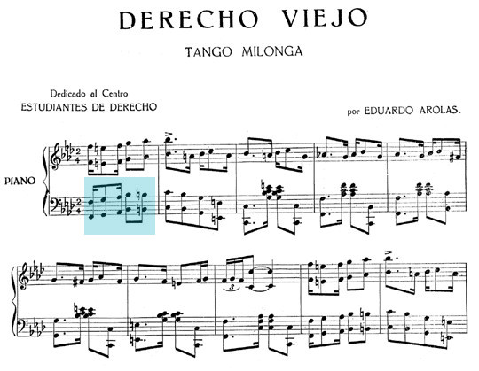 partitura 'Derecho viejo' di Eduardo Arolas