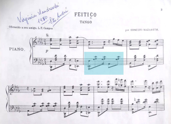 partitura 'Feitico' di Ernesto Nazaret