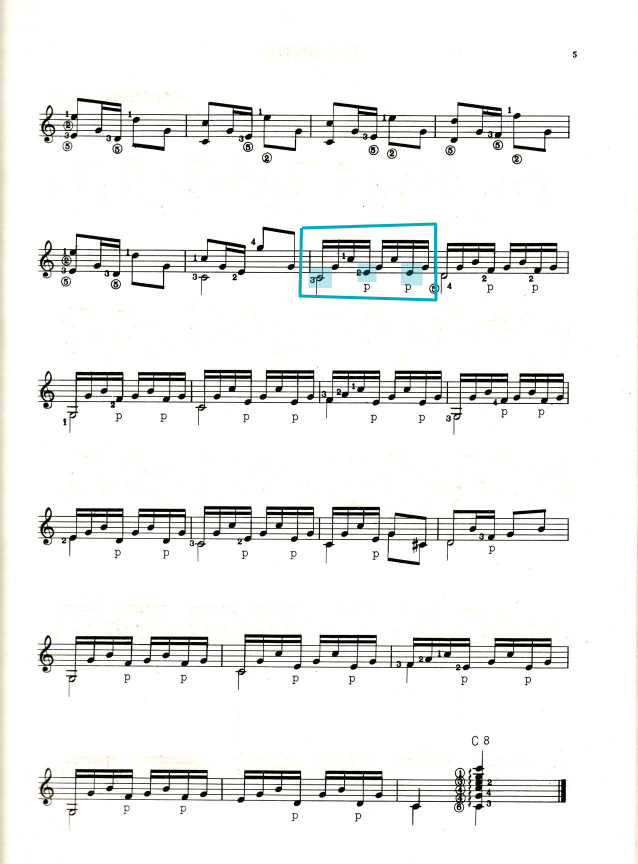 partitura 'Milonga en Do' pagina 2 di José Pierri Sapere